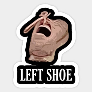 Left Pink Shoe with Mouth Open Meme Sticker